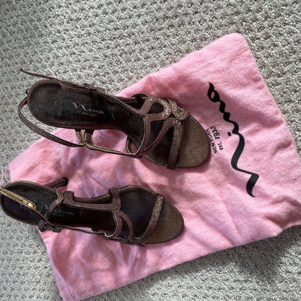 Brown Sparkle Sandals